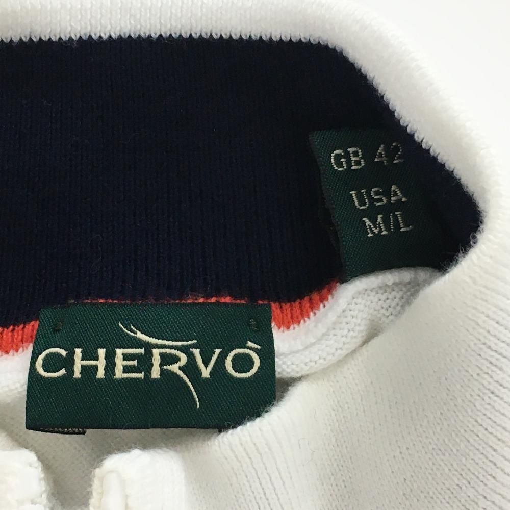 ☆SALE価格☆【美品】シェルボ ハイネックセーター 白×レッド×ネイビー