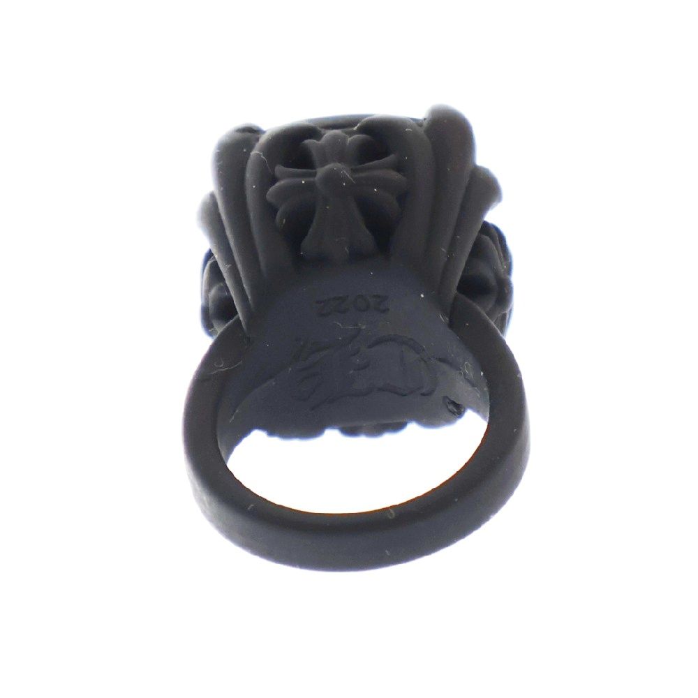 CHROME HEARTS (クロムハーツ) COCL&TAIL PLSTC RING カクテルラバーリング ブラック 13号