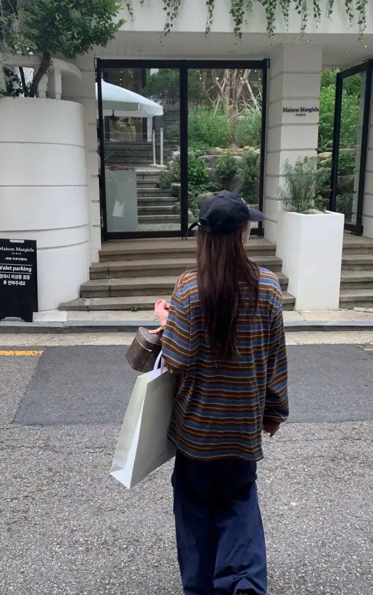 バスケットバレルピンタックパンツ ブルー