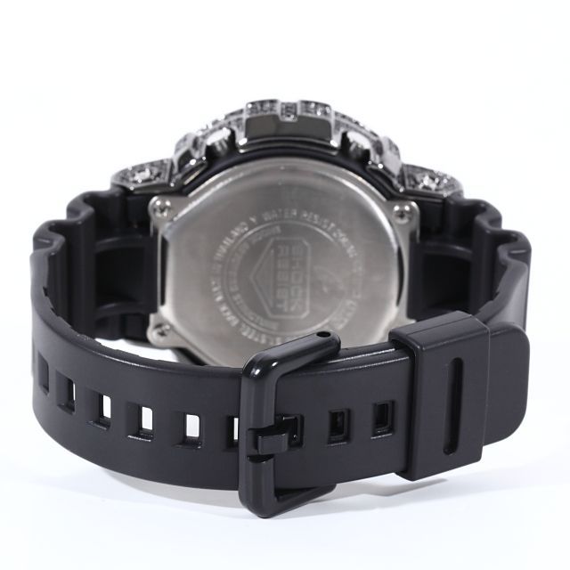 G-SHOCKカスタム オールブラック Gショック DW6900 大粒CZダイヤ 