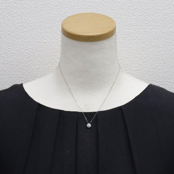 新品 Pt950/ Pt850 トリートブルー ダイヤモンド ペンダントネックレス  
