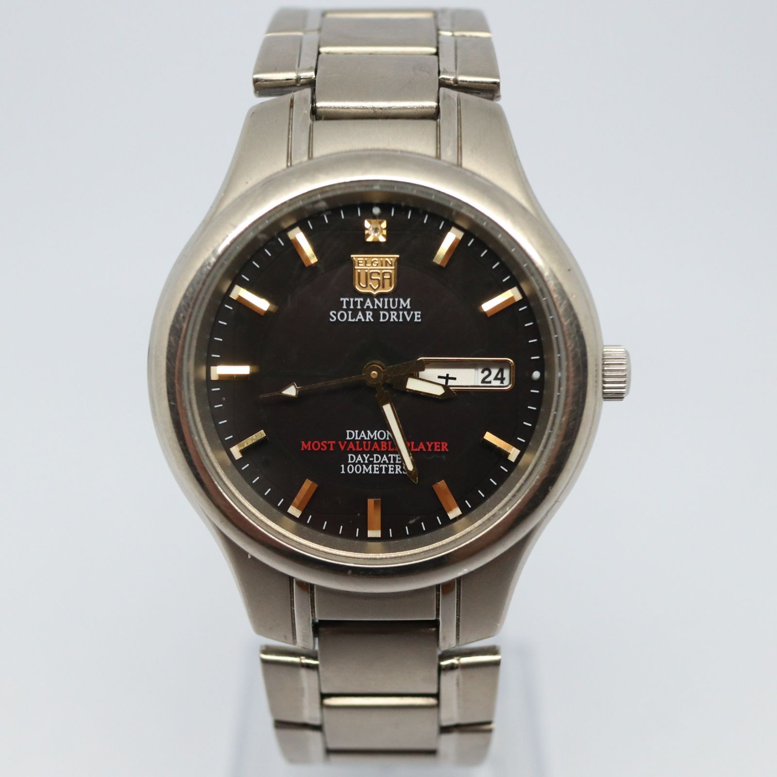 ELGIN エルジン FK-1203-C チタン ソーラードライブ 稼働品 ELGIN エルジン FK-1203-C チタン ソーラードライブ 稼働品