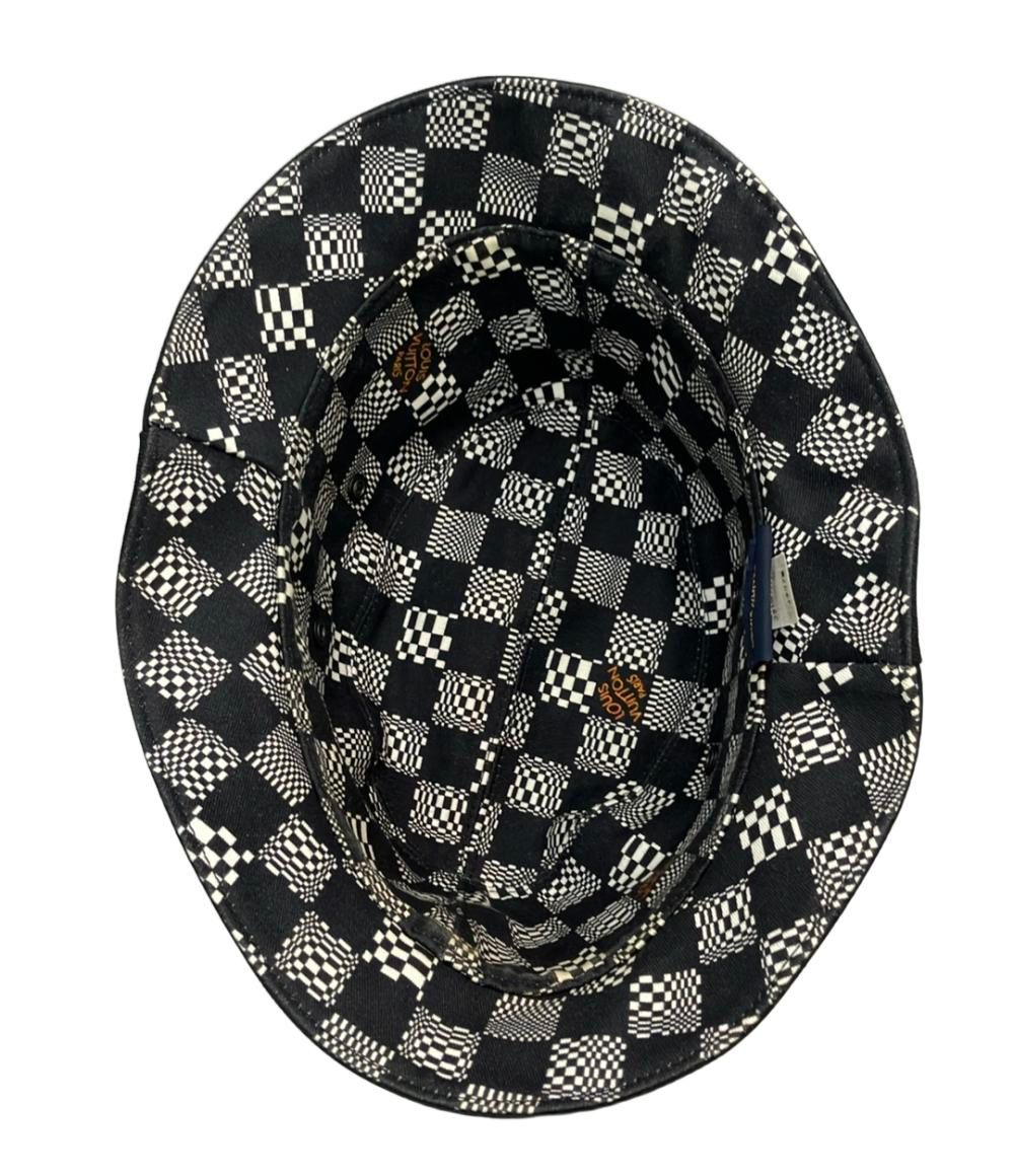 【美品】ルイヴィトン ボネ ディストーテッド バケットハット　リバーシブル ルイ・ヴィトン リバーシブルバケットハット ダミエ ボネ