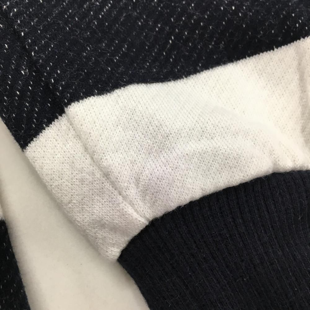 PEARLY GATES パーリーゲイツ ジップパーカー ネイビー×白 ボーダー パーリーゲイツ ジップパーカー ネイビー×白 ボーダー 裏起毛