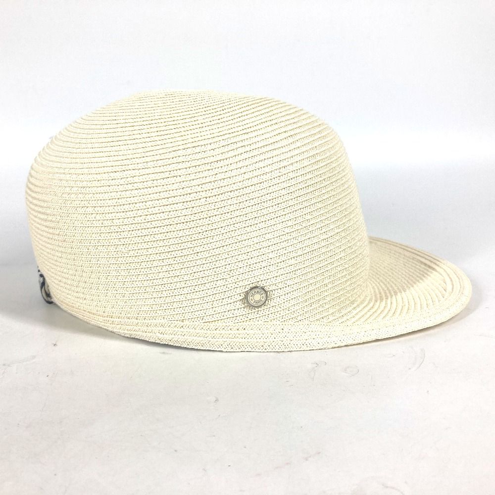 HERMES エルメス キャップ エマ Emma H221035N ポリエステル ホワイト