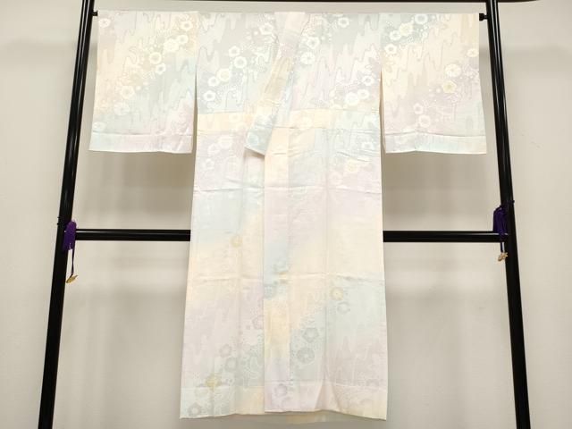 正絹　高級　長襦袢　無双仕立　花霞文　よろけ暈し文　✨小柄な方　腰回りゆったり 正絹 高級 長襦袢 無双仕立 花霞文 よろけ暈し文 ✨小柄な方 腰