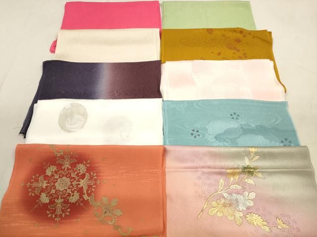 平和屋着物 和装小物 帯揚げ10枚セット 正絹 DAAX2062xg