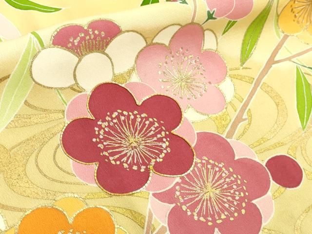 付下げ 花柄模様 暈し 金彩 綸子 蜂蜜色 PK-1049 付下げ 花柄模様 暈し 金彩 綸子 蜂蜜色 PK-1049 - メルカリ