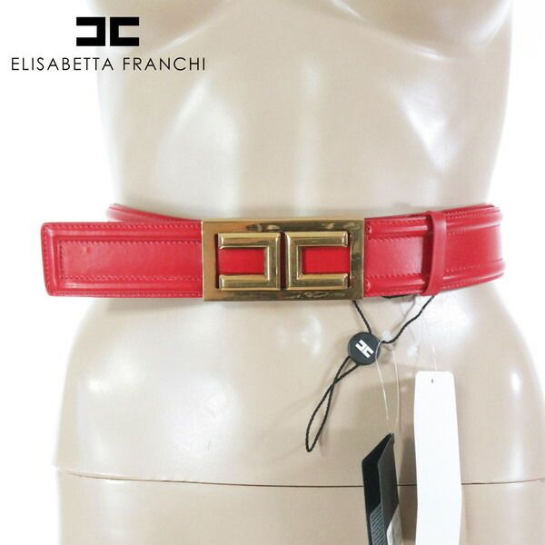 新品 エリザベッタフランキ レザーサッシュベルト 40 EOT1000 牛革 85%OFF 新品 エリザベッタフランキ ELISABETTA FRANCHI ベルト