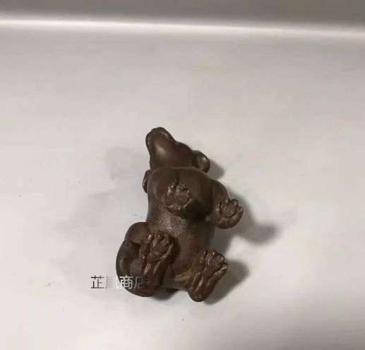 幸せなふたりに贈る結婚祝い 銅 細工 工芸品 装飾品 蓋置 茶道具 茶台茶寵 十二支犬 銅製 彫刻・オブジェ