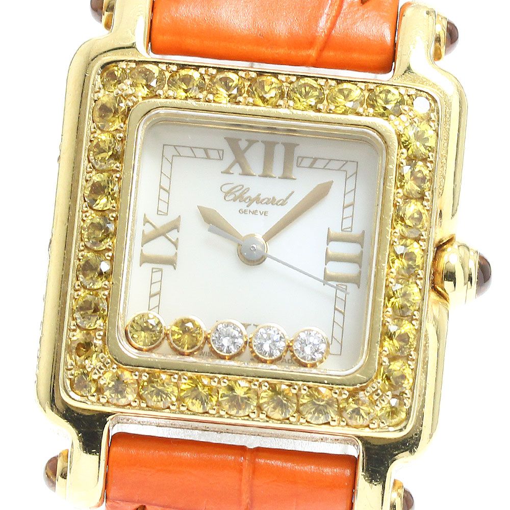 ショパール Chopard 27/6850-430 ハッピースポーツ K18YG シェル文字盤  