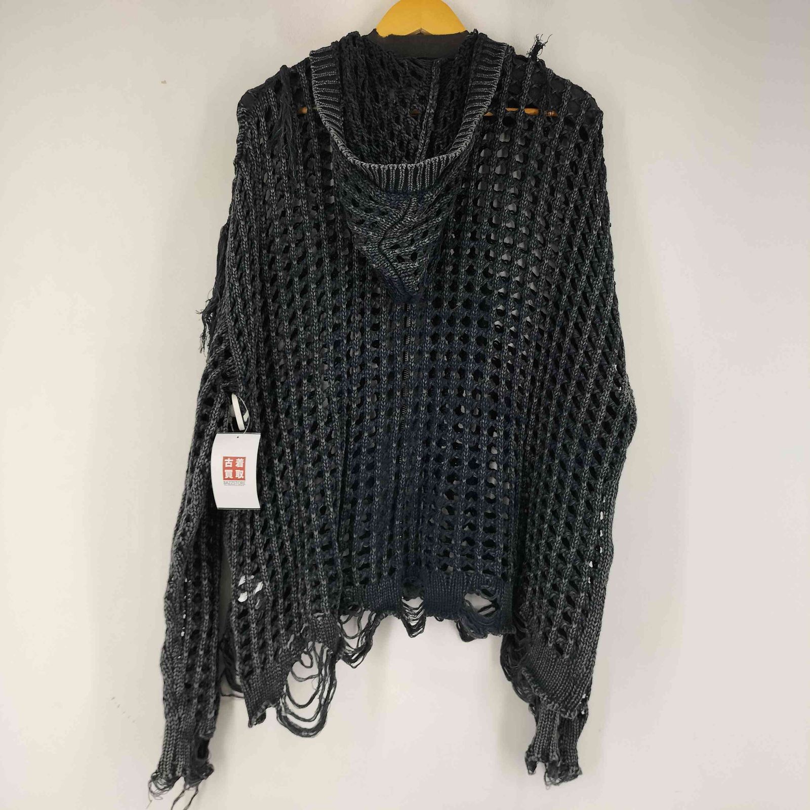 レフレム REFLEM 格子編みニットジップアップパーカー メンズ FREE