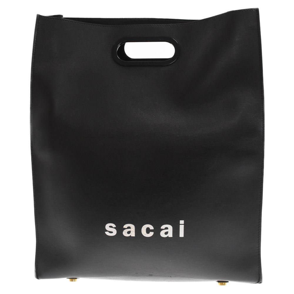 Sacai (サカイ) Logo Print Medium Shopper Tote Bag ロゴプリント ショッパーバッグ トートバッグ ブラック S033-01