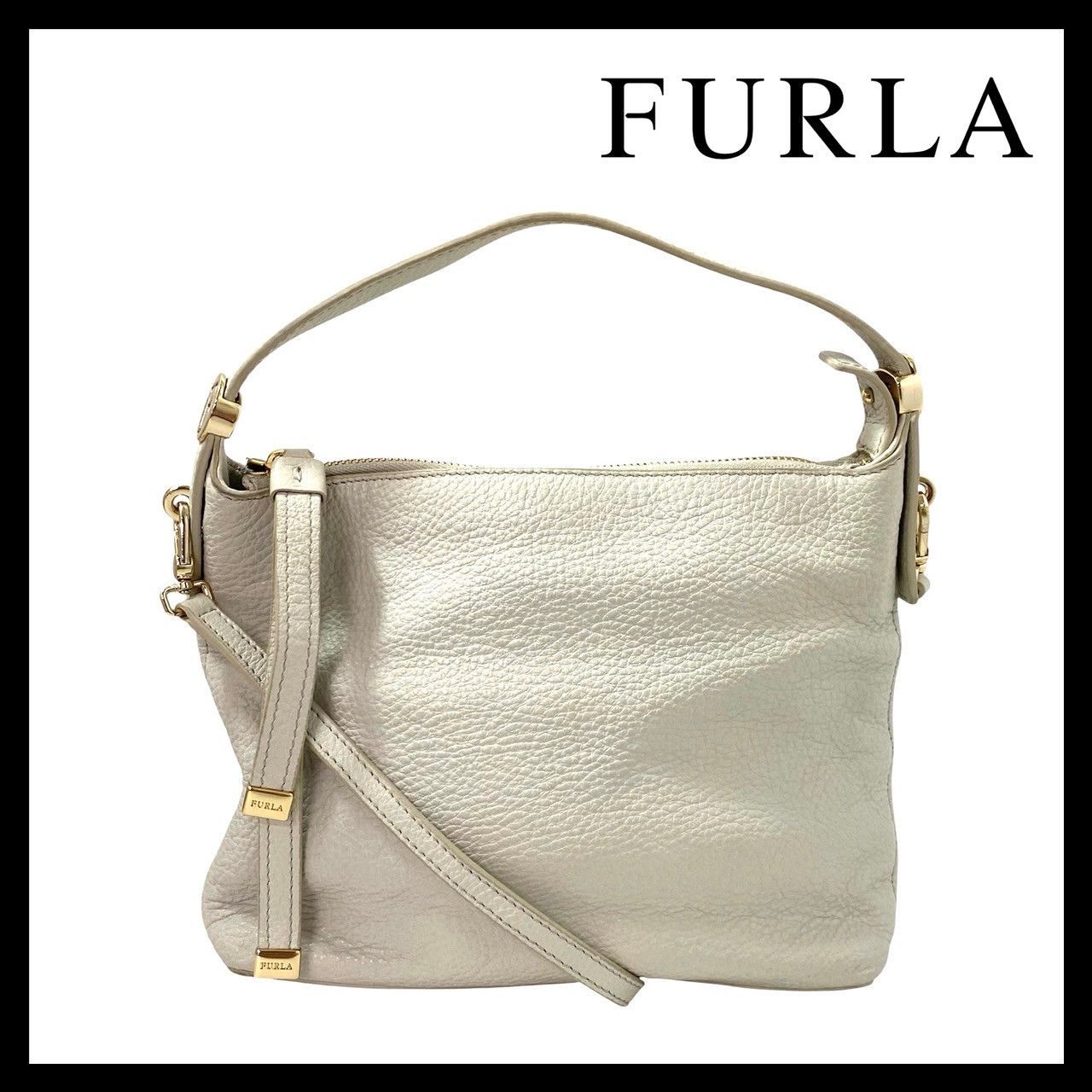 FURLA】2Way バッグ レザー ホワイト/白 ショルダーバッグ 