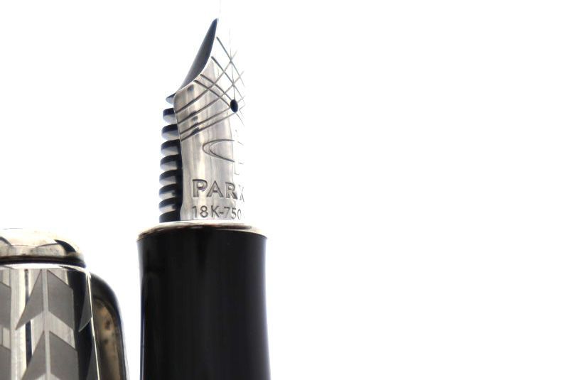 美品】PARKER ソネット 万年筆 18K パールホワイト シズレキャップ