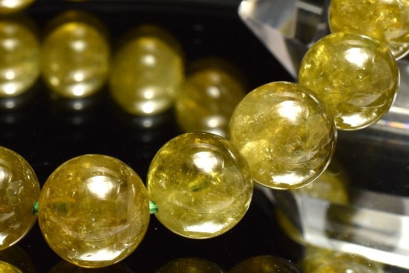 １点物 AA 瑞々しい光沢 ツァボライト グリーンガーネット 9.5mm ブレスレット パワーストーン 天然石 _MA9831