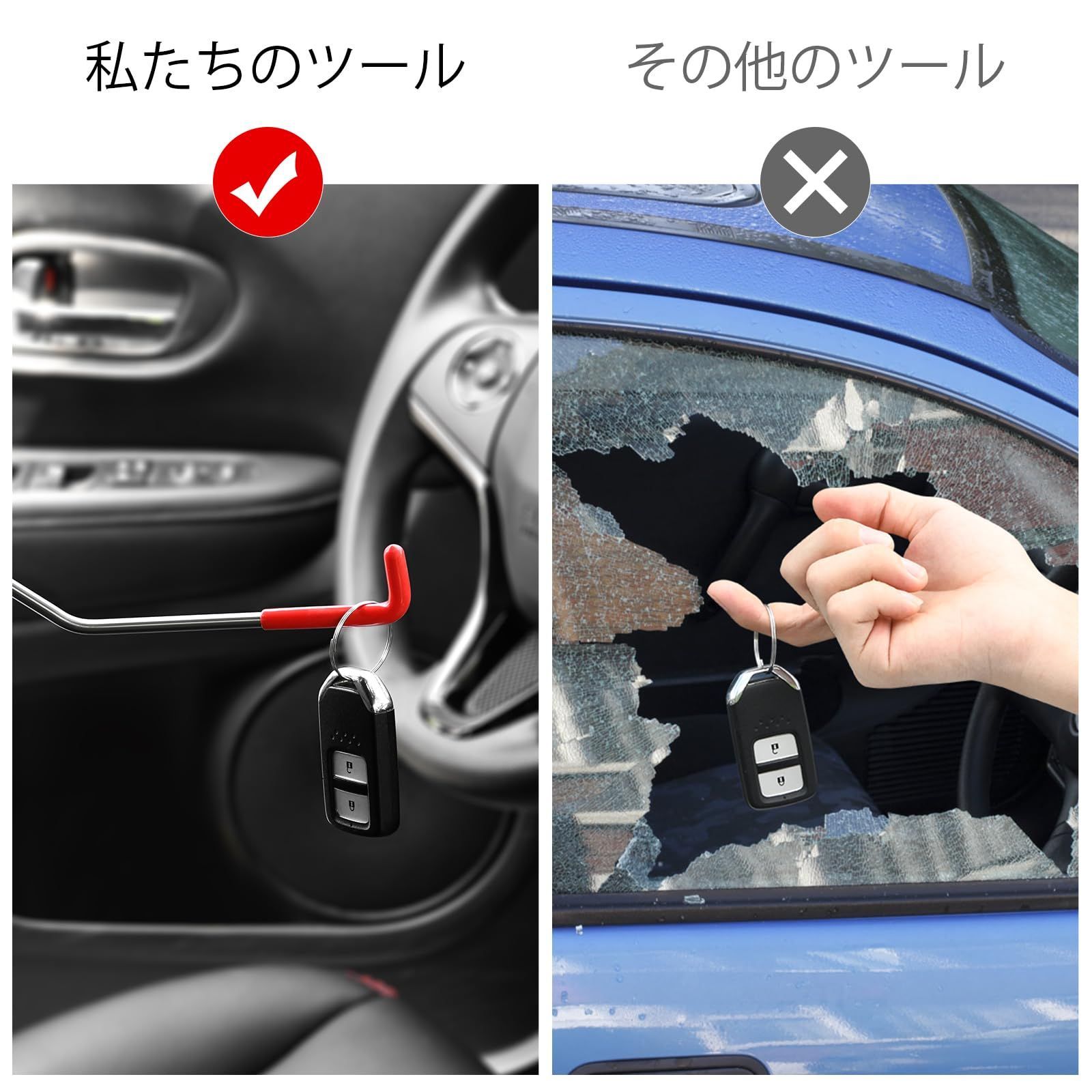 エアウェッジバッグポンプ付きカーツールキット デントリペア工具車両用 車両用 車凹み修復 プユニバーサル緊急キット 凹み  ロックアウト緊急ウェッジエアポン 修復 デントリペアツール 車 車修理 車ドアオープンロック解除ツールキット 車補修 プロの緊急自動車用ツ ...