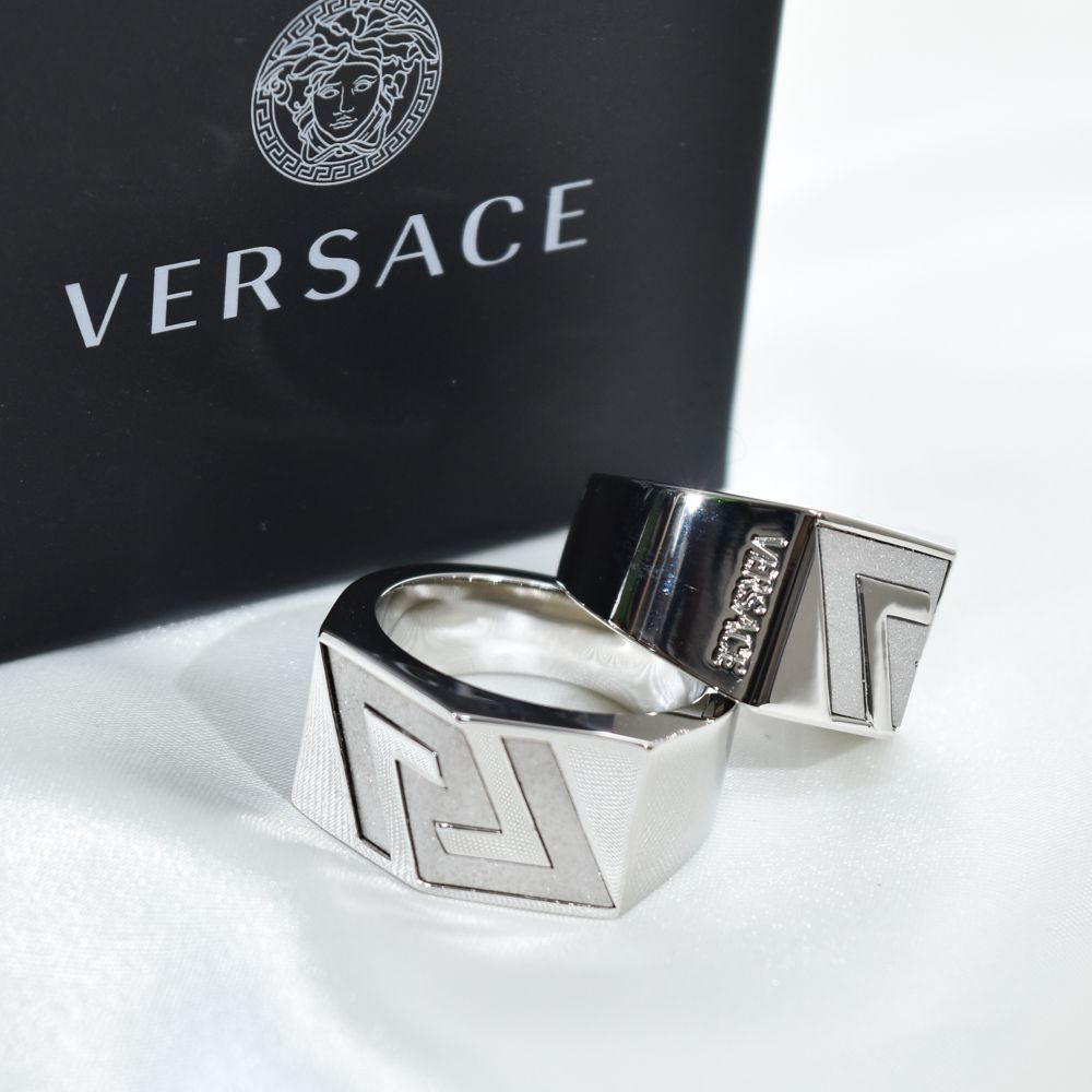 ヴェルサーチ 指輪 リング メンズ ラグレカ シルバー 1019333 VERSACE