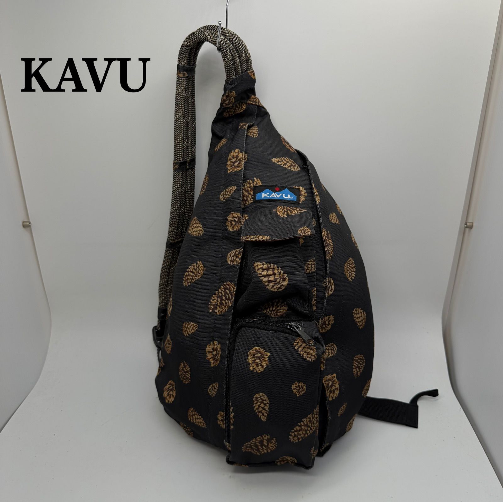 KAVU rope shoulder sling bag black pine cone カブー スリング