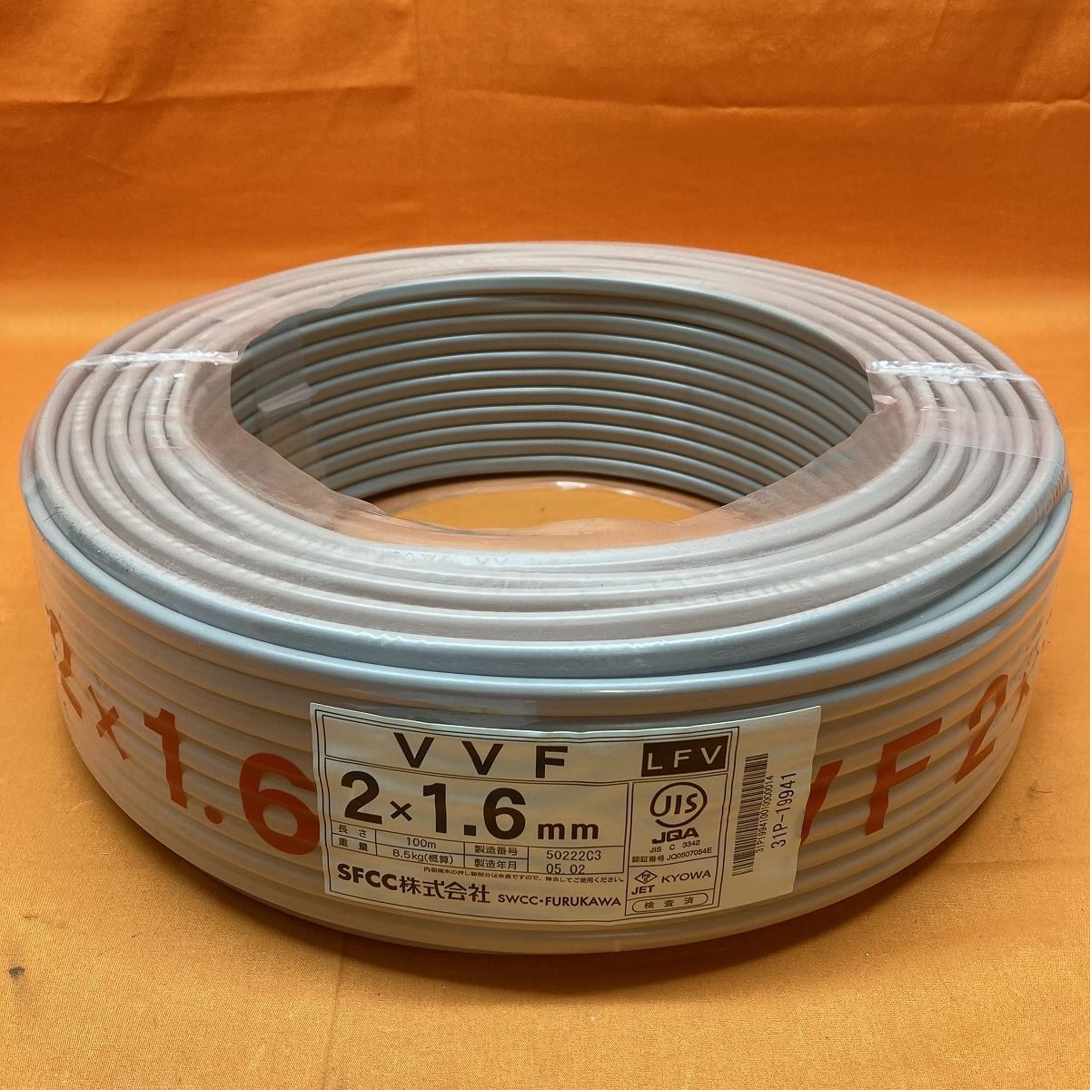 ラスト1点】VVFケーブル 2C × 1.6mm SFCC 100m - 電材・住設専門店