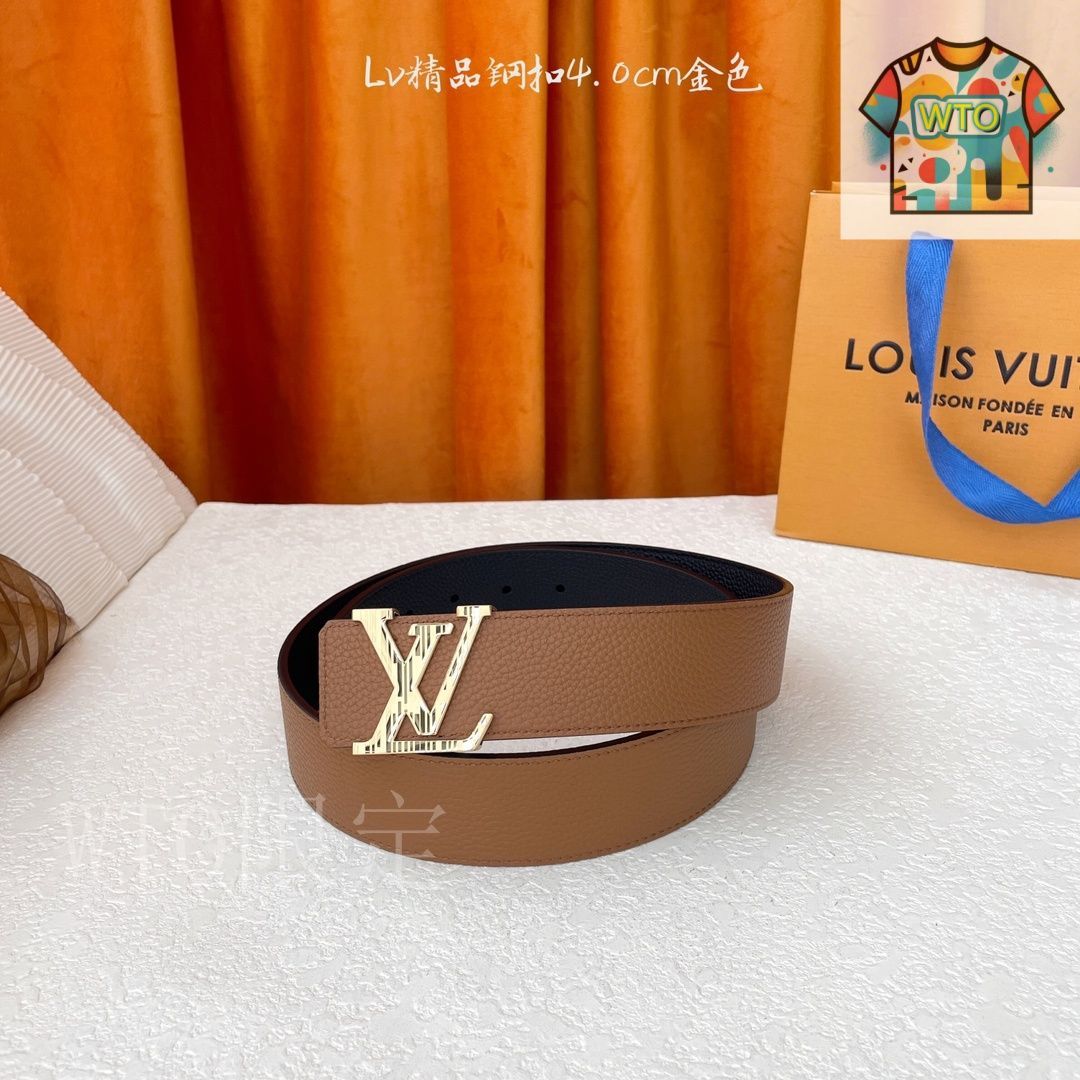 Louis Vuitton チェック柄 レザーベルト Louis Vuitton チェック柄 レザーベルト