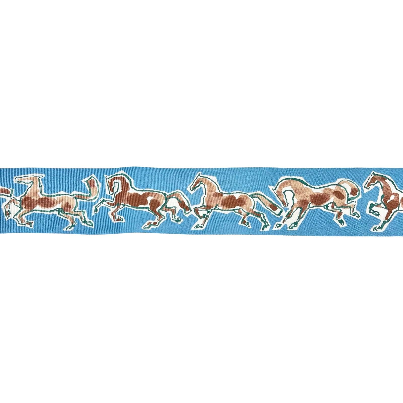 ☆ エルメス HERMES スカーフ ツイリー 自由の馬 Chevaux En