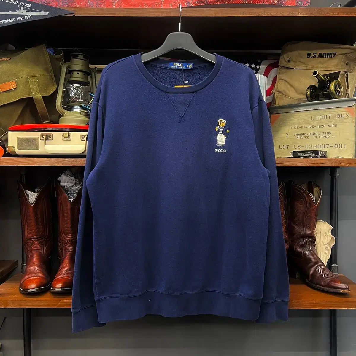 ポロ Ralph Lauren(ラルフローレン) 新作 モデル ベア くま 刺繡 ロゴ パーカー セーター スウェット RRL