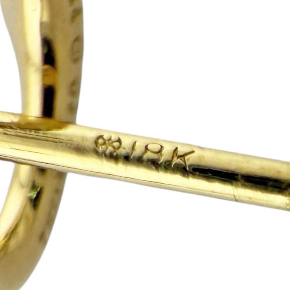 ティファニー オープンハート ピアス 18金 K18イエローゴールド