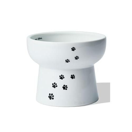 猫壱 necoichi ハッピーダイニング 猫用 脚付ウォーターボウル ハイタイプ 猫柄 電子レンジ-amp 食器洗浄機対応