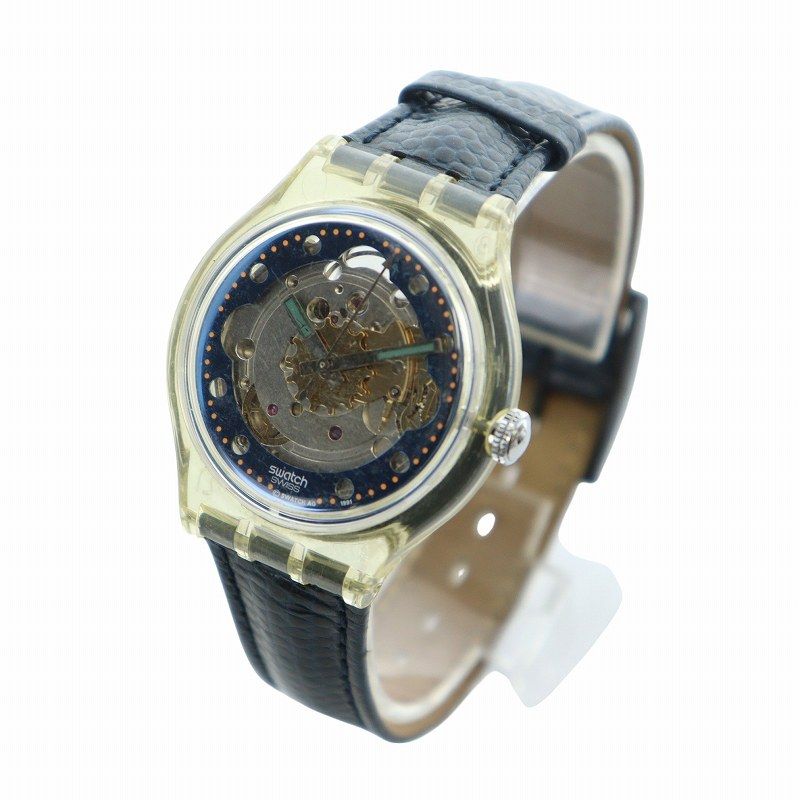 スウォッチ SWATCH 腕時計 ウォッチ 自動巻き スケルトン ロゴ