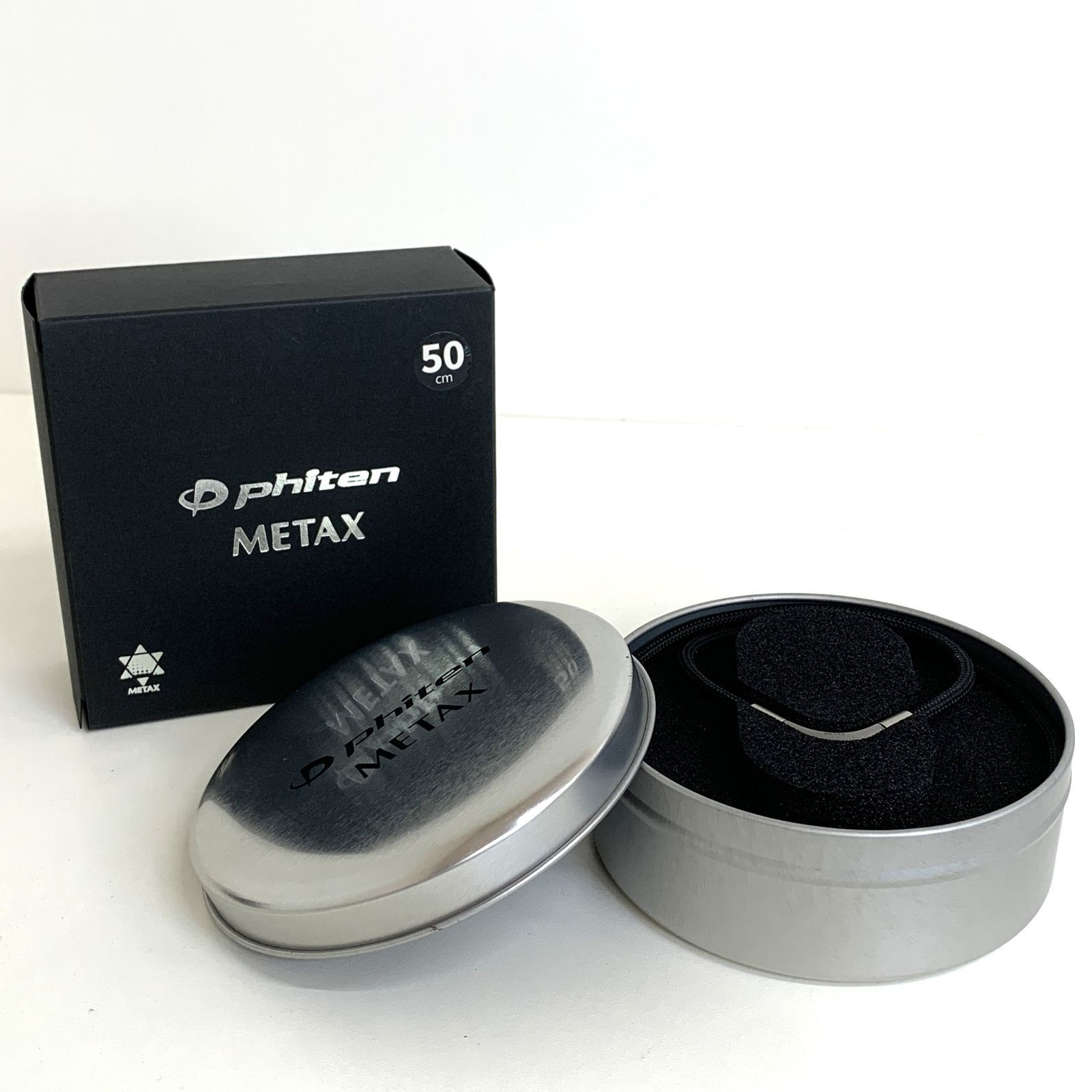 中古品】phiten METAX ファイテン RAKUAネックレス メタックス 