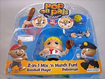 Pop On Pals Policeman and Baseball Player