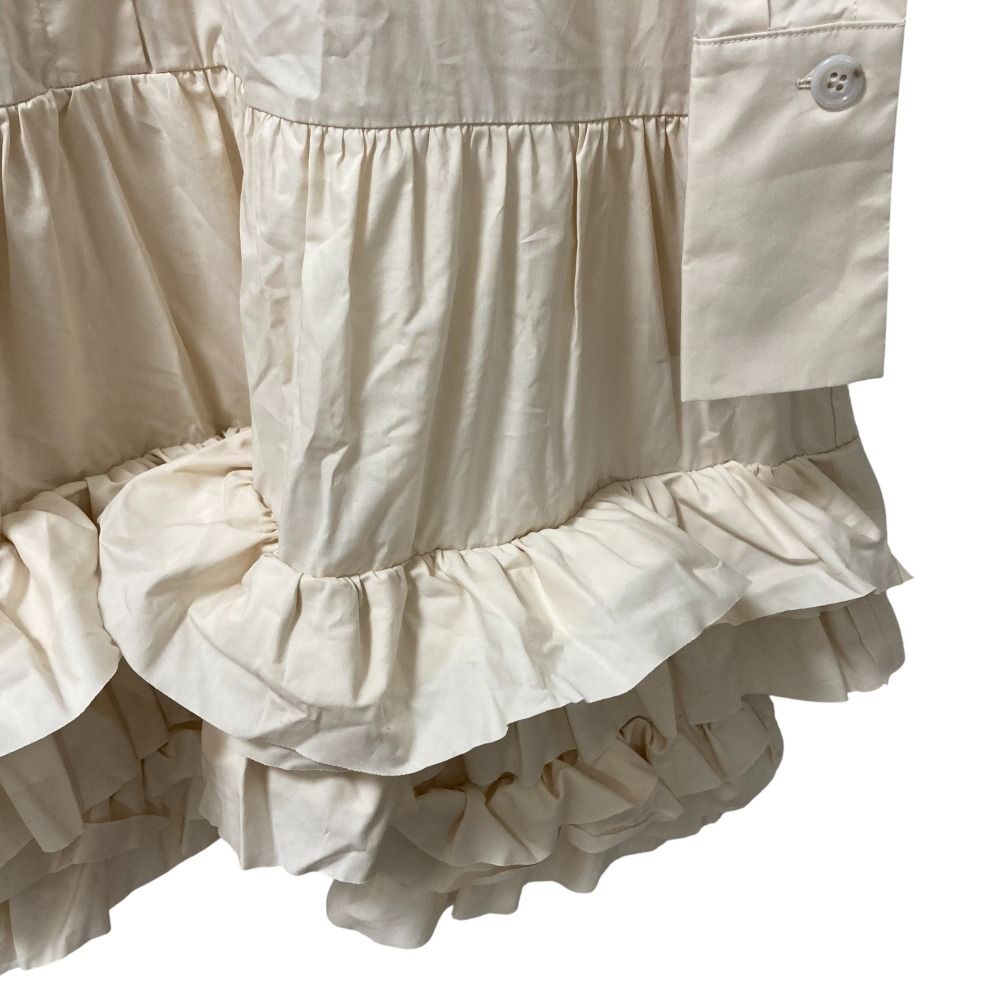 MEIMEIJ メイメイジェイ フリル 長袖 シャツワンピース サイズ42 ベージュ レディース 古着