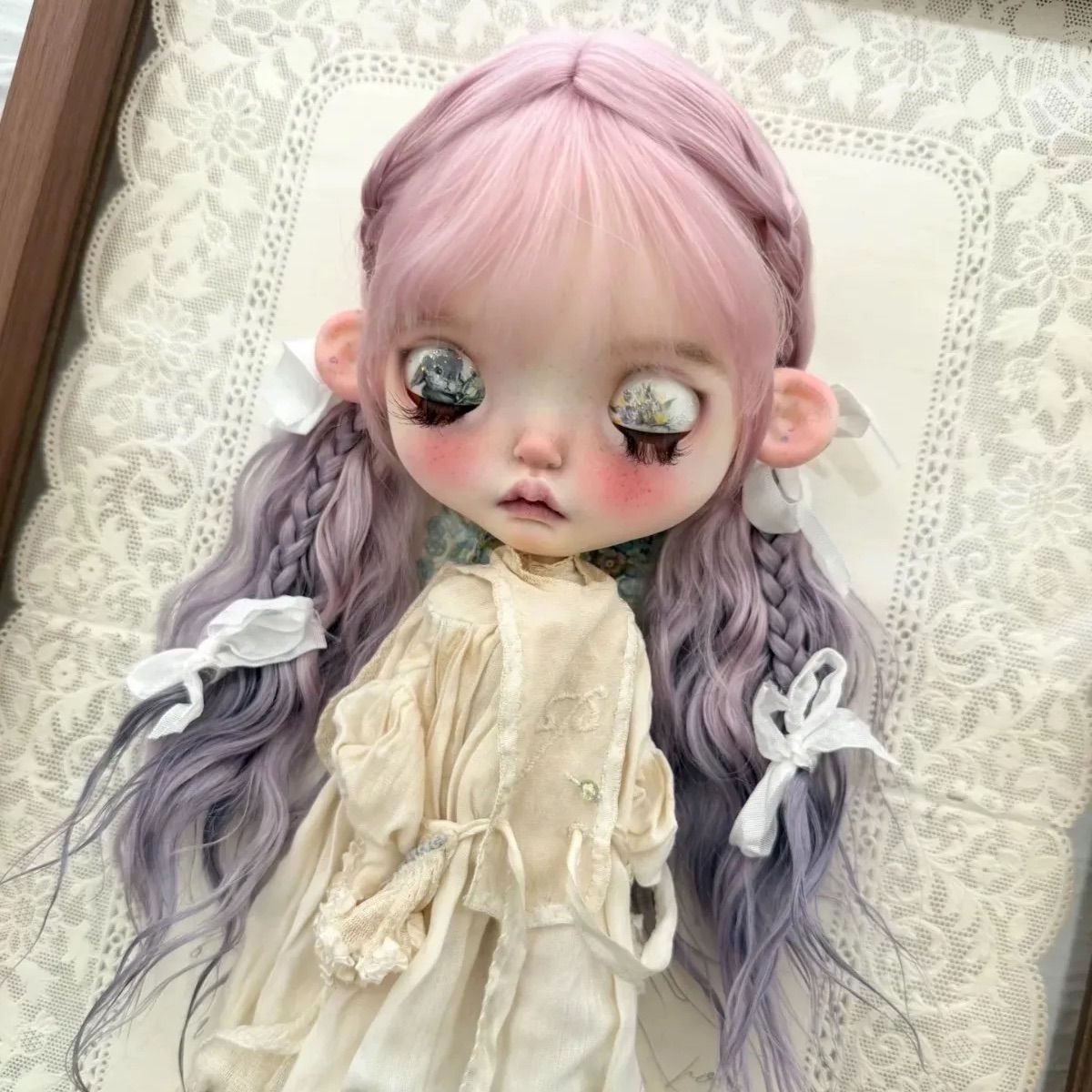 ブライス ウィッグ モヘアウィッグ 海外作家 グラデーション ピンクグレープ