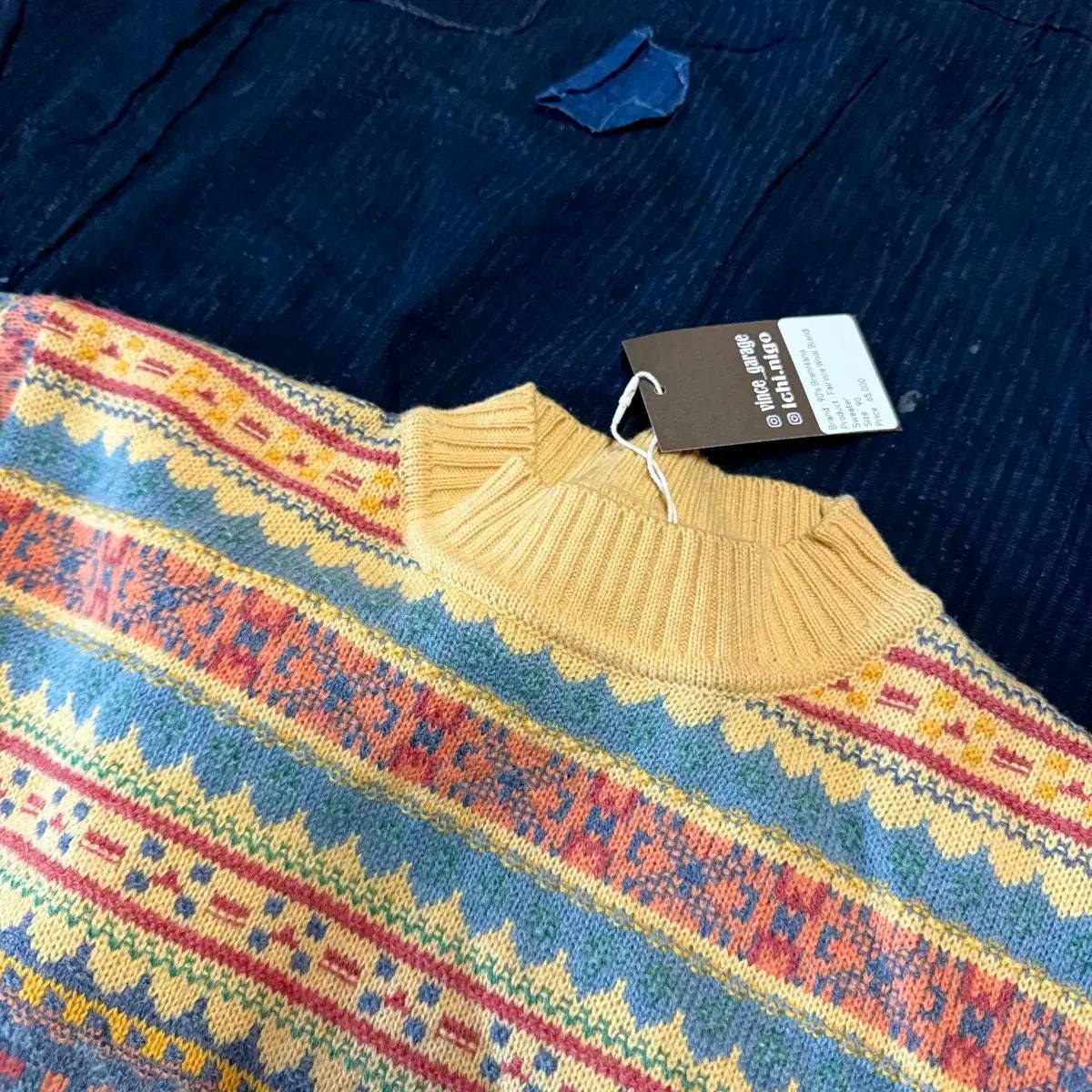 90s Brenntano フェアアイル ウール ブレンド セーター 90