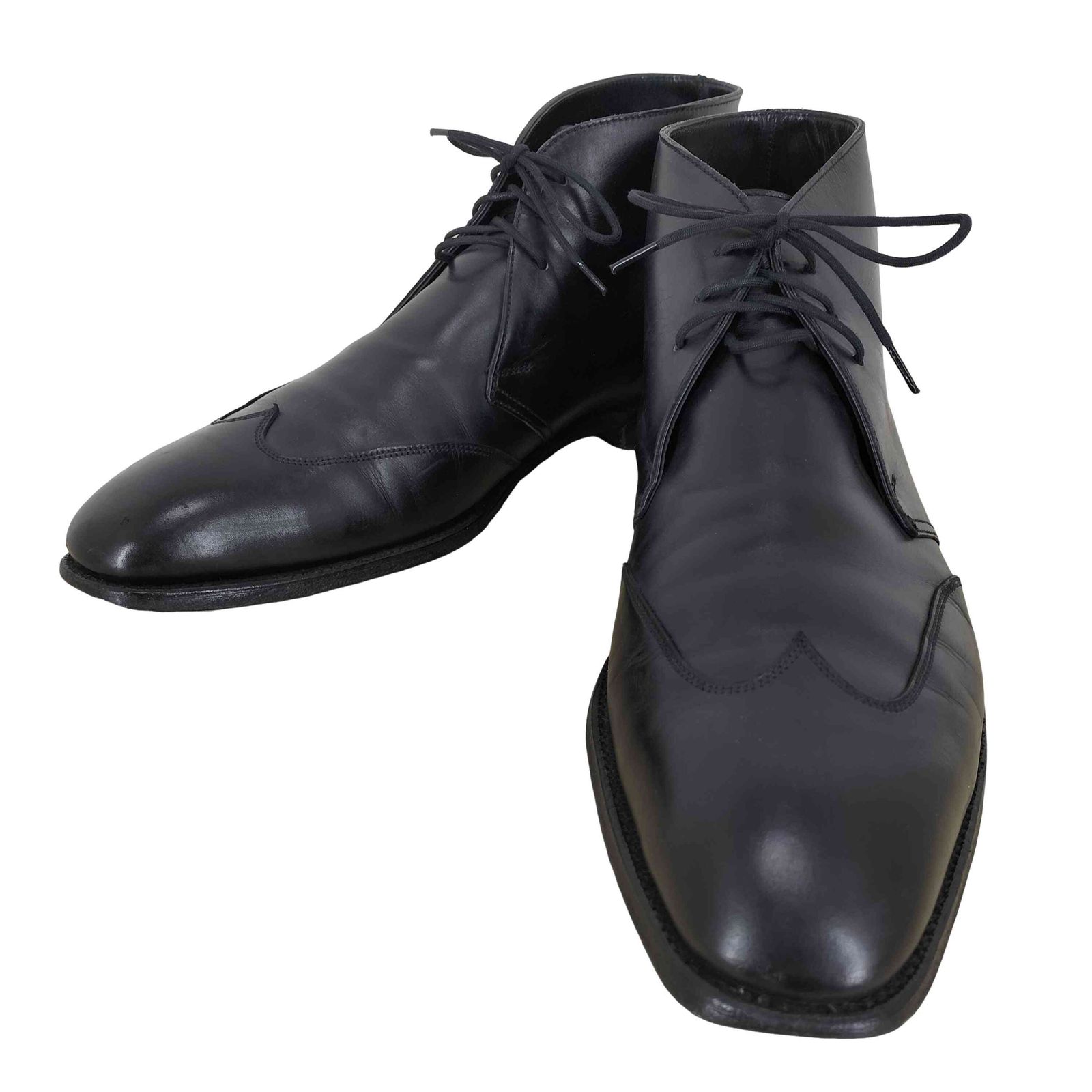 クロケットアンドジョーンズ CROCKETT＆JONES MADE IN ENGLAND HALLAM 5057-ITB レザーチャッカブーツ メンズ  8 1/2