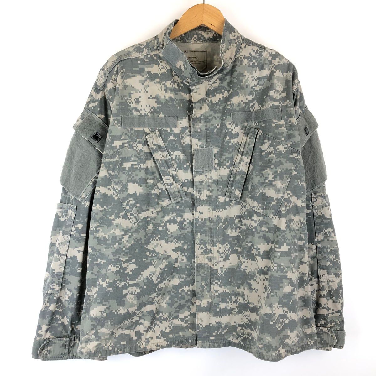 【古着】 U.S ARMY BDUジャケット ACU リップストップ デジタルカモ カモフラ オリーブ系 メンズL 【中古】 n012967