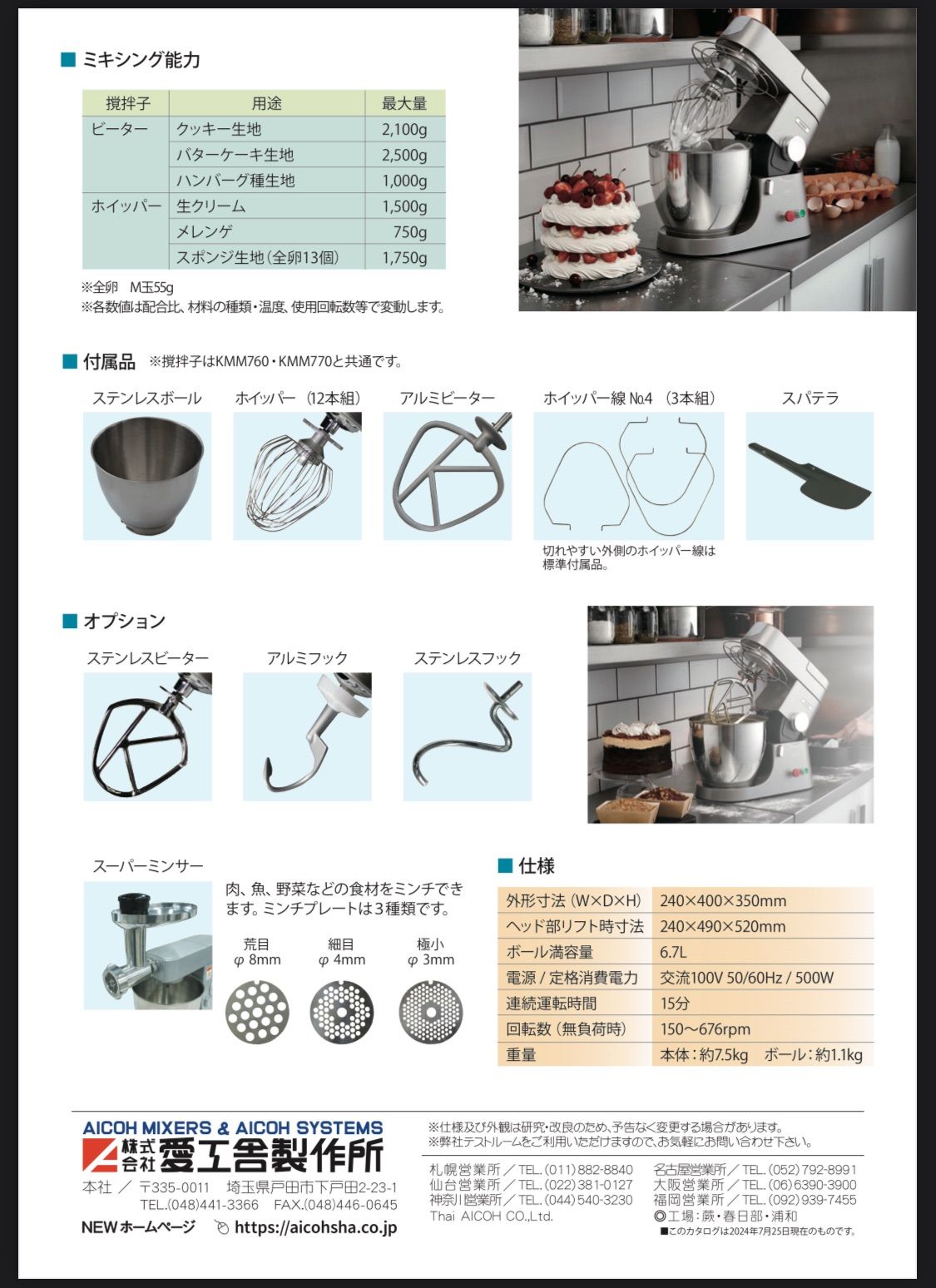 卓上ミキサーケンミックス