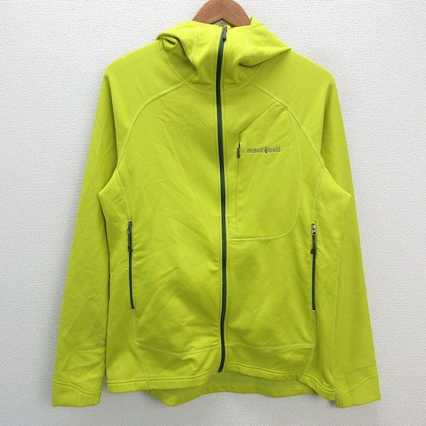 yモンベル/MONT-BELL CLIMAPLUSトレールアクションパーカ黄【メンズL】MENS/9【中古】