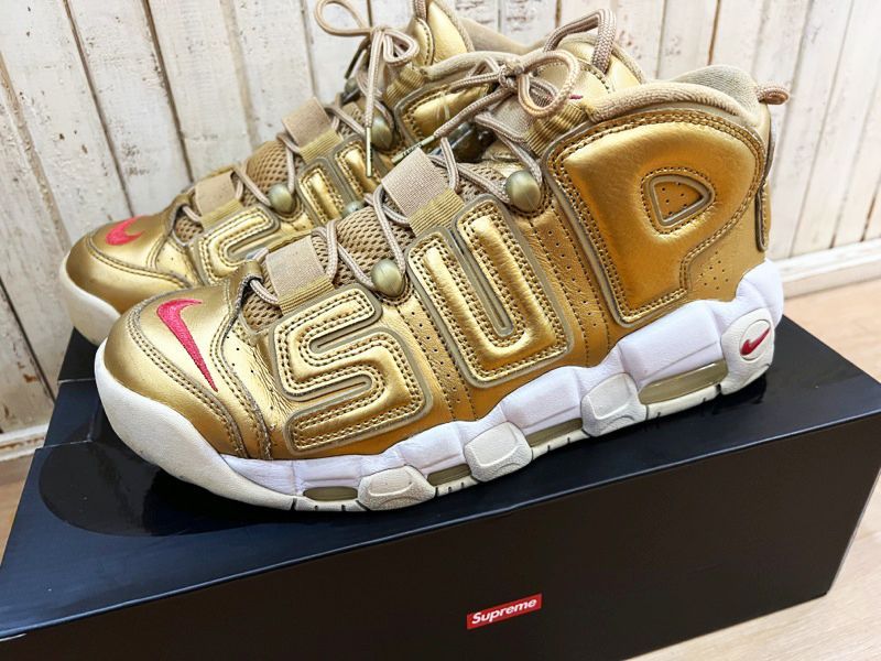 新品未使用 NIKE AIR MORE UPTEMPO SUPREME 27.5スニーカー