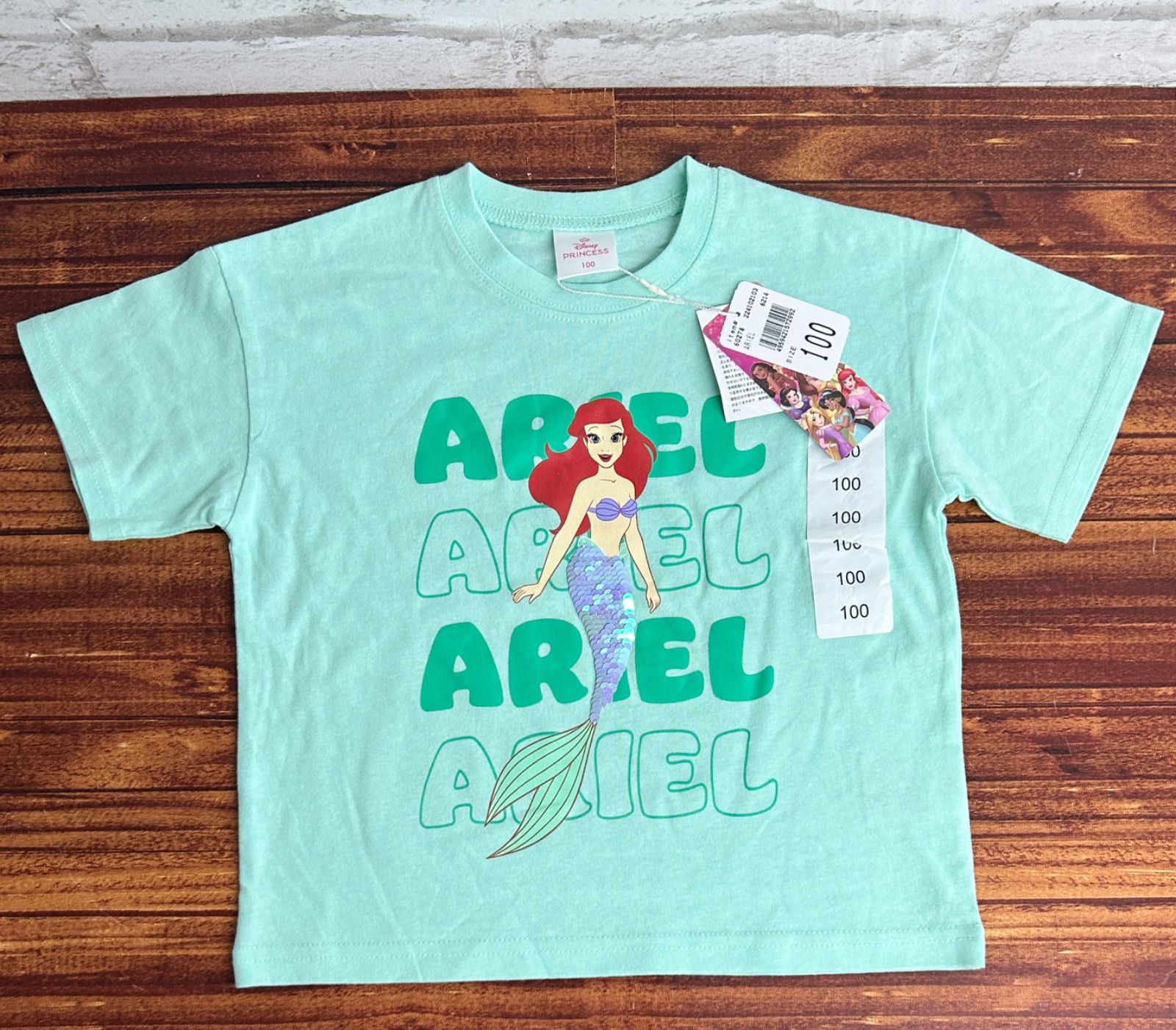 Disney - 新品 ★ スパンコール  Tシャツ Sサイズ アリエル Disney】リトルマーメイド：アリエル / スパンコール半袖Tシャツ