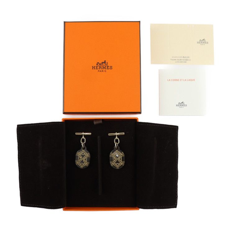 HERMES エルメス シェーヌダンクル PM ピアス - メタル