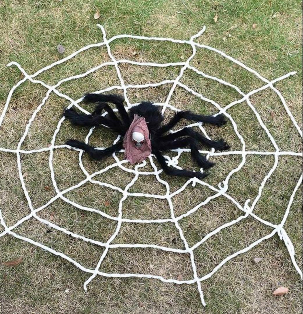 ハンガーラック　蜘蛛　蜘蛛の巣　スパイダー　インテリアアート スパイダーネットブラック 75cm ハロウィン 飾り 装飾品