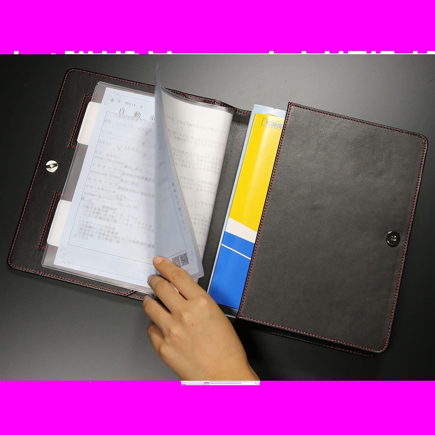 MONSTER SPORT 車検証ケース カーボン調レザーレッドステッチ 大容量 モンスタースポーツ 車検証ケース モンスタースポーツ | MONSTER SPORT