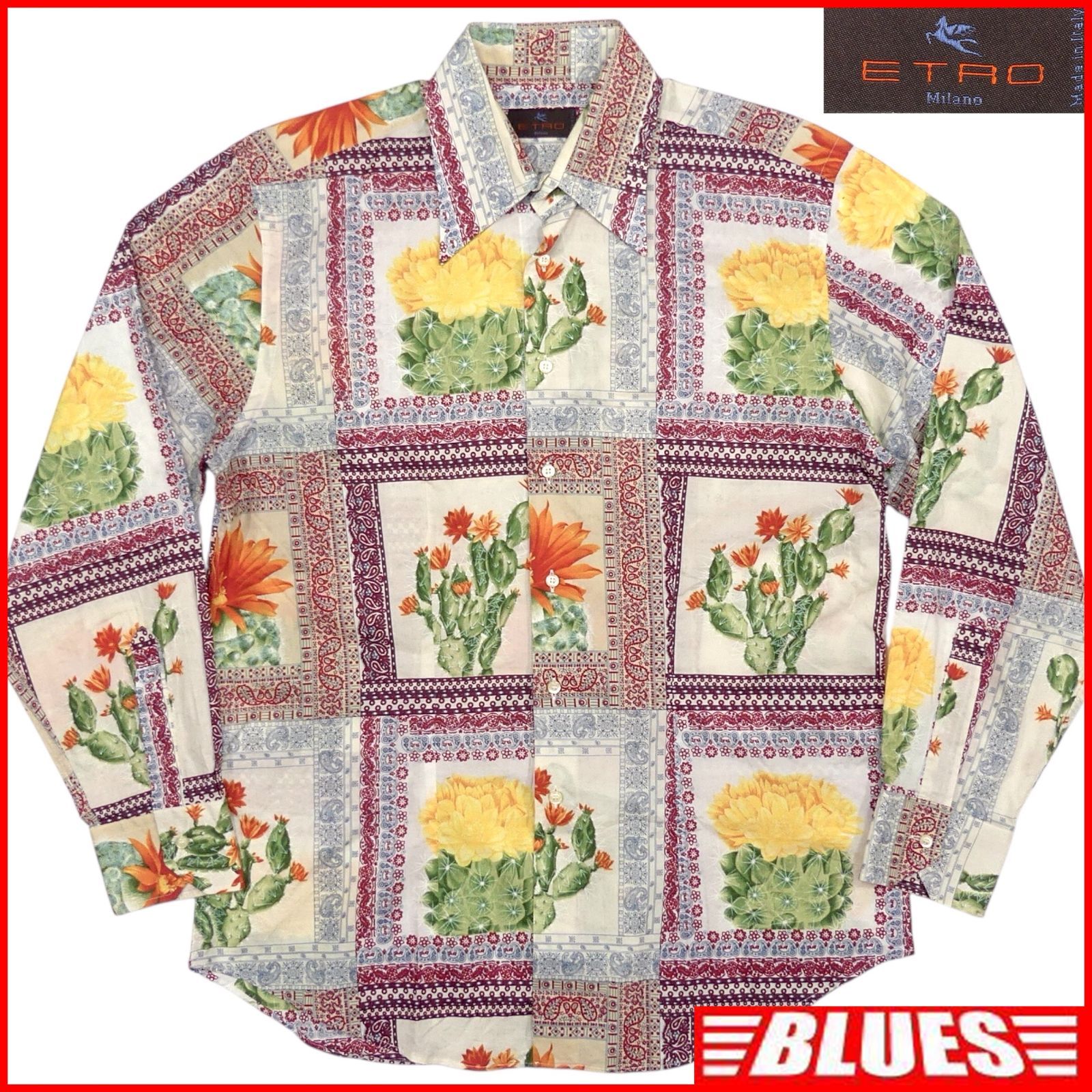 イタリア製 ETRO エトロ シャツ XL ペイズリー 古着 メンズ 42