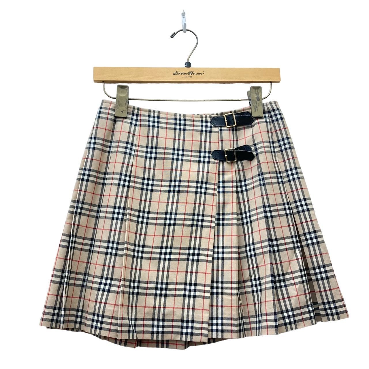 専用 バーバリーブルーレーベル ラップスカート プリーツ ノバチェック 38 Burberry BLUE LEVEL バーバリーブルーレーベル ノバチェック