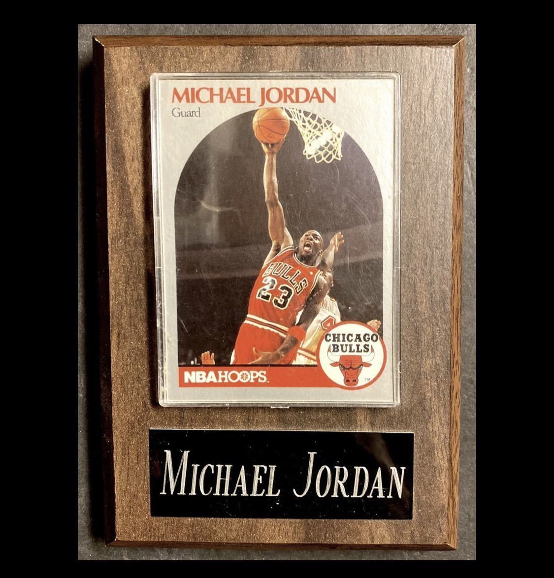 マイケル ジョーダン バスケットボール 1990 Vintage NBA Hoops MICHAEL JORDON ホビー Bulls #65 カード & プラーク スポーツ ガレージ