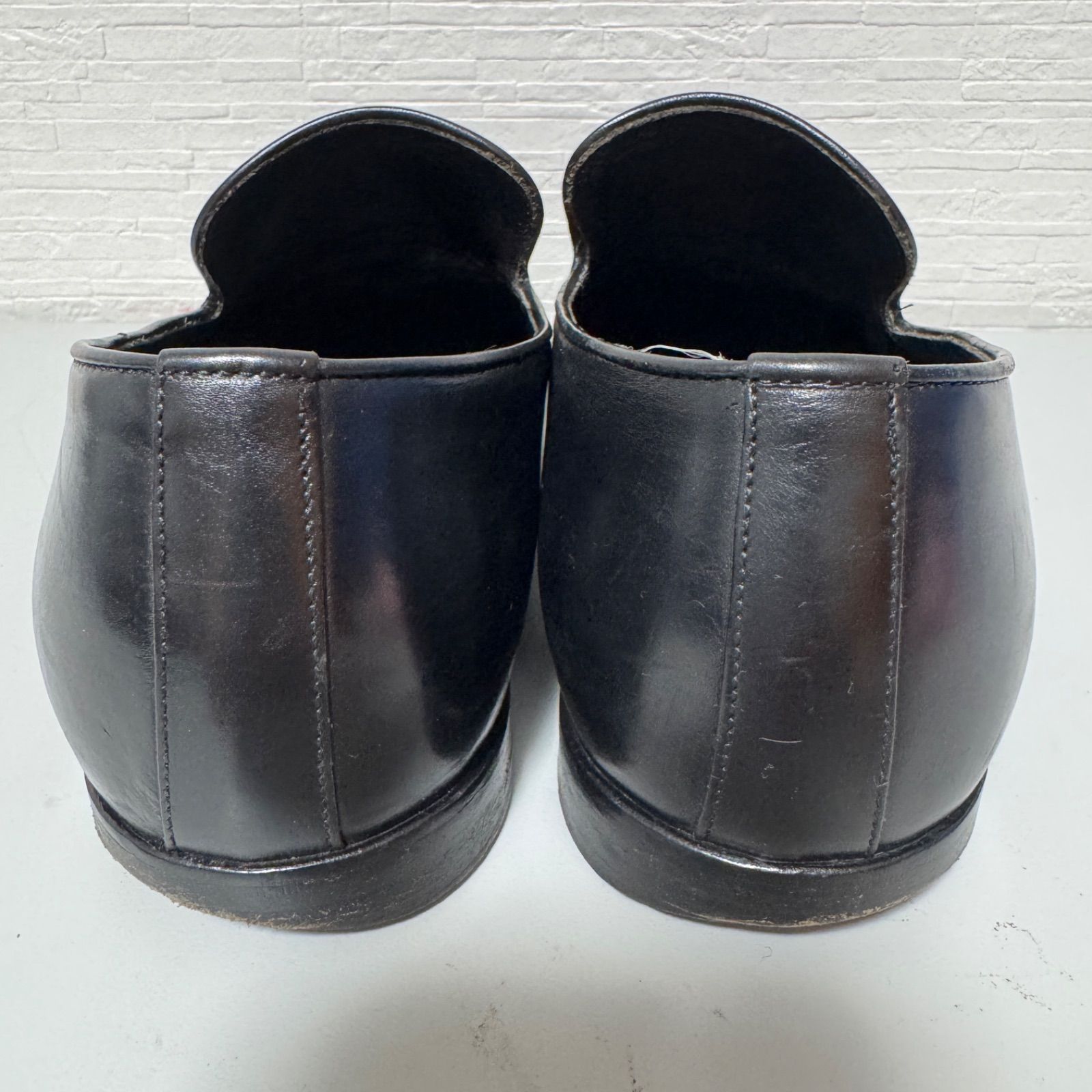 GUCCI タッセルローファー メンズ 41.5E 26.5cm相当 ブラック レザー