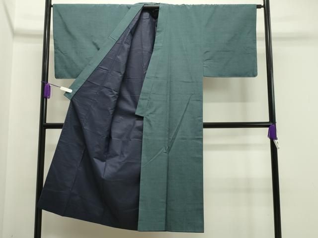 平和屋着物●男性 紬 アンサンブル 霞文 正絹 CAAY8076gh