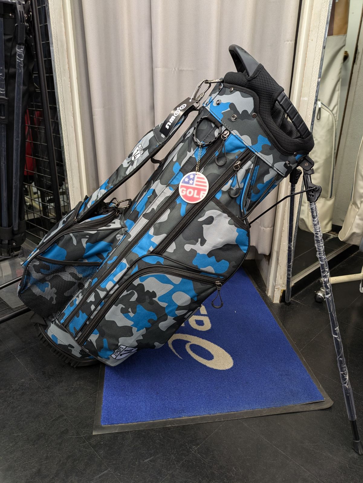 ♥品 OOWLS 14分割 ブルーカモ スタンドキャディバッグ 9.5型 軽量 47インチ対応 JYPRF23FSB 2025年モデル JYPER Sオリジナル商品 葛西店